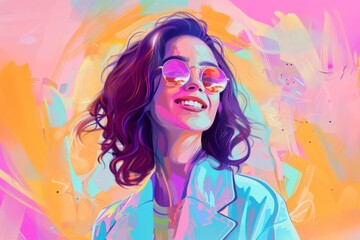 beautiful young Smiling Woman Portrait.