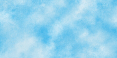 abstract painting soft blue textured on wet white paper, blue watercolor splash stroke background with clouds, blue watercolor gradient paint grunge sky clouds texture.