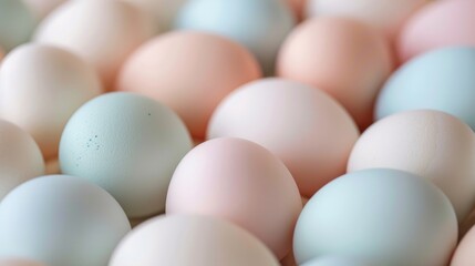 Pastel colored Easter eggs