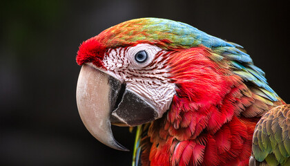 close up of a colorful parrot