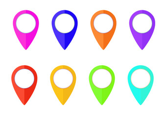 Map pin flat design style modern icon, pointer minimal vector symbol, marker sign