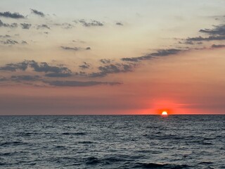 sunset over the sea