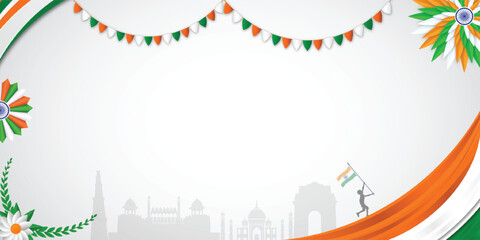 India Independence Day, Man Celebrating, Indian Independence Day, a Vibrant Background Independence Day India, Poster, Banner, 