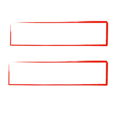 Rectangle outline red sketch. Hand drawn vector ilustration