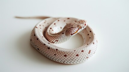 Fototapeta premium Spotted snake from Argentina on a white backdrop