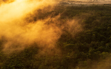 Evapotranspiration of the forests surrounded by the Nanay River, landscapes of the Nanay River, provide fresh water and biodiversity in its surroundings, it is a river within the Amazon rainforests