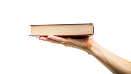 A hand grasps a book, ready to dive into its pages