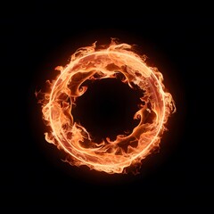 Realistic Fire flame icon on a black background. Burning red wildfire flame, burn bonfire silhouette and blazing fire.