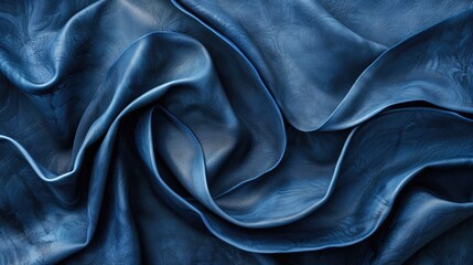 Obraz premium Blue leather undulations