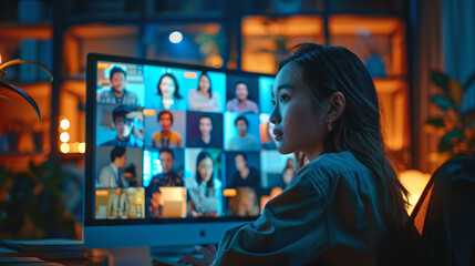 A person watching TV at home or in the city with a focus on technology, communication, and digital concepts