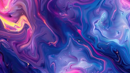 Obraz premium An abstract background with fluid, swirling patterns in neon colors.