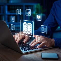 person typing on a laptop computer