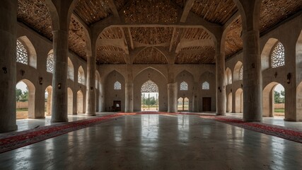 Obraz premium modern mosque at village