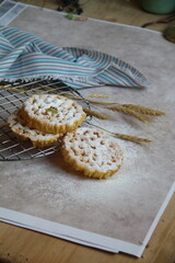 Homemade sweets that have advertising layout, background and simple environment