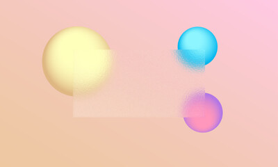 Website page template in glassmorphism style.