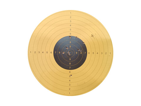 recommend clip art: Paper shooting target with bullet holes.
