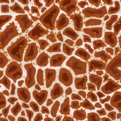  Giraffe Print Seamless Pattern. Animal Skin. Abstract Pattern. Hand Drawn Giraffe Skin Background. Vector Tile with Wild Animal Fur. © Iuliia Savko