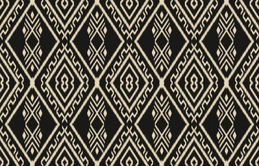 Ethnic abstract ikat art. Aztec ornament print. geometric ethnic pattern seamless  color oriental.  Design for background ,curtain, carpet, wallpaper, clothing, wrapping, Batik, vector illustration.