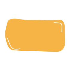 Hand drawn organic rectangles. Vector geometrical shapes. Color speech bubble blobs.