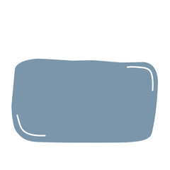 Hand drawn organic rectangles. Vector geometrical shapes. Color speech bubble blobs.