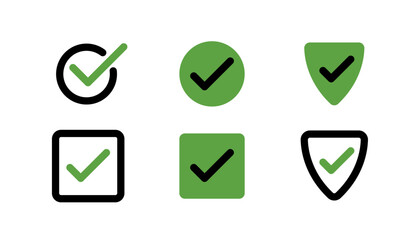 Check Mark, Security, Task, Verification Vector Icons