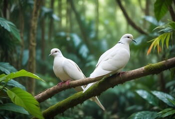 Fototapeta premium dove, peace symbol, white dove, pigeon, bird, dove in flight, bird on branch, dove couple, bird nest, dove portrait, bird closeup, dove silhouette, mourning dove, Eurasian collared dove, bird perching