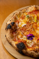 slice of pizza with flowers