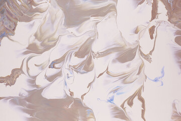 Abstract painting in fluid art technique