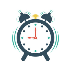 Alarm clock ringing and vibrating