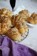 Homemade sweets that have advertising layout, background and simple environment