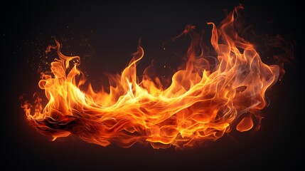 Fototapeta premium A Dynamic and Intense Image of Flames with Fiery Glow and Scorching Heat