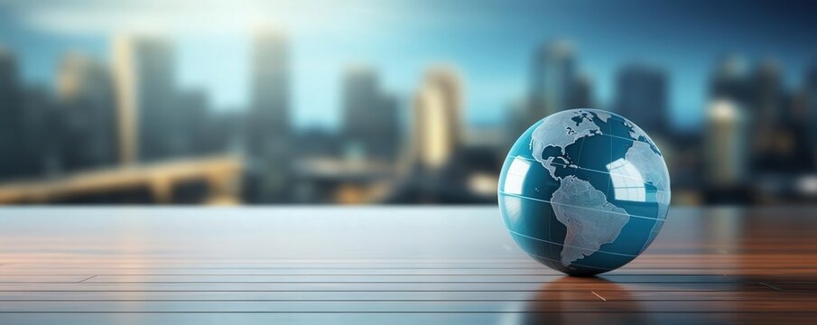 blank mock up, global trade theme, empty globe, international trade background, dynamic and global