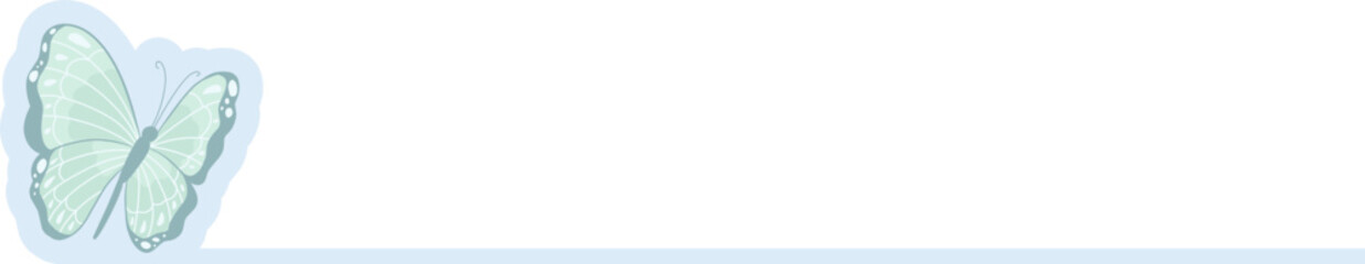 Butterfly Point List Cute Infographic for Notes Presentation