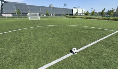 Football with the ground line