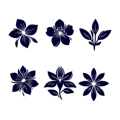 Fototapeta premium Creative Set of a Flower outline design