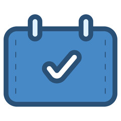 calendar with check mark sign icon