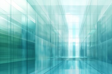 Sky Blue Hue Minimalistic Glass Architecture in a Modern Atmosphere, future smart office, business concept, Graphic Resources, Wallpapers, Brochure, Websites, banner design, Advertising, background