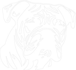 Fototapeta premium English Bulldog outline