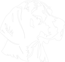 Fototapeta premium English Foxhound outline