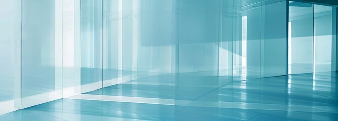 Sky Blue Hue Minimalistic Glass Architecture in a Modern Atmosphere, future smart office, business concept, Graphic Resources, Wallpapers, Brochure, Websites, banner design, Advertising,  background