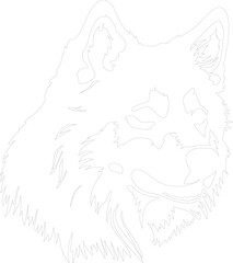 Obraz premium Eskimo Dog outline