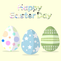 Vector illustration of an isolated cluster of Easter eggs