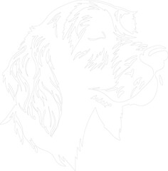 Fototapeta premium German Wirehaired Pointer outline