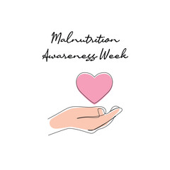 line art of Malnutrition Awareness Week good for Malnutrition Awareness Week celebrate. line art.