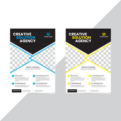 business Flyer template total won design