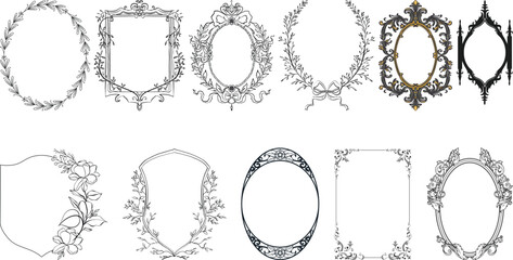 Decorative frames collection set