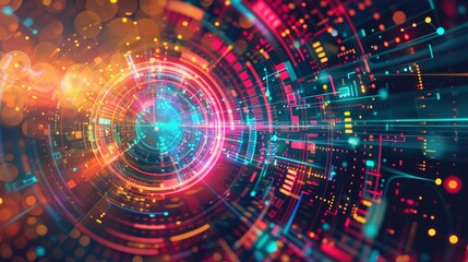Obraz premium A colorful infographic showcasing the advantages of quantum cryptography over traditional encryption ods emphasizing its security and speed.