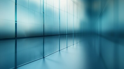 Obraz premium Sky Blue Hue Minimalistic Glass block space in a Modern Atmosphere, future smart office, business concept, Graphic Resources, Wallpapers, Brochure, Websites, banner design, Advertising, background