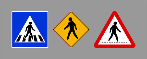 Pedestrian Crossing Sign Set © SM 1000