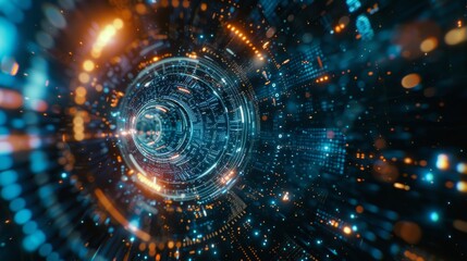 Fototapeta premium The Neutrino Navigation System takes the guesswork out of space travel providing realtime location updates and accurate maps of the surrounding area.
